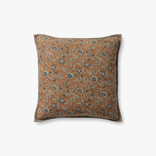 Peach/ Multi Linen Standard Pillow