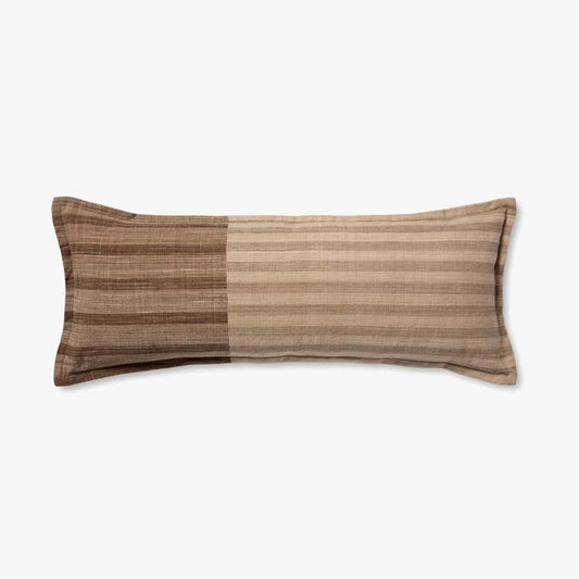 Brown/ Multi Woven Lumbar Pillow