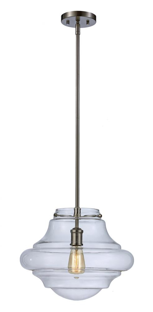 Porter Schoolhouse Clear Glass 1-Light Pendant