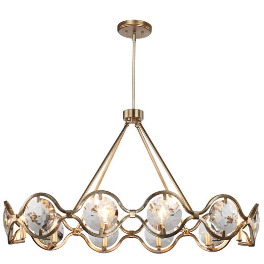 QUINCY DISTRESSED TWILIGHT LINEAR CHANDELIER