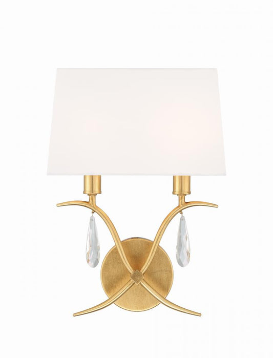 ROLLINS ANTIQUE GOLD DOUBLE SCONCE