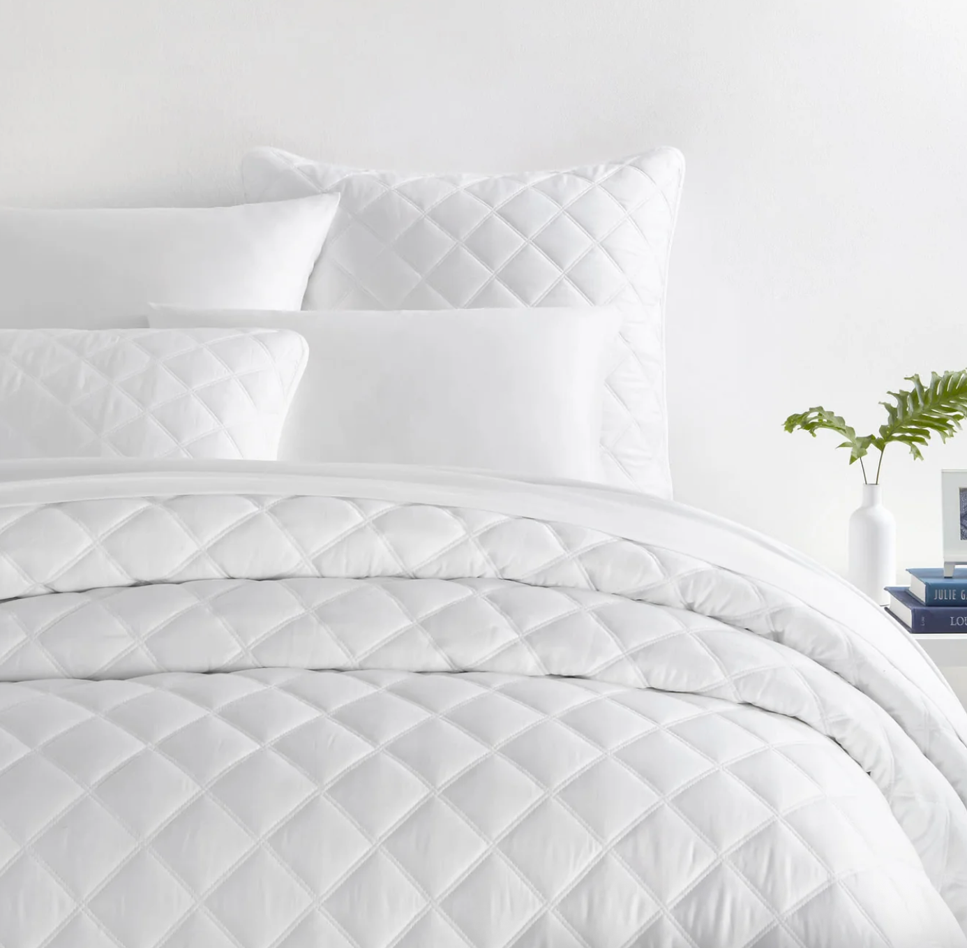 Quilted Silken Solid Coverlet
