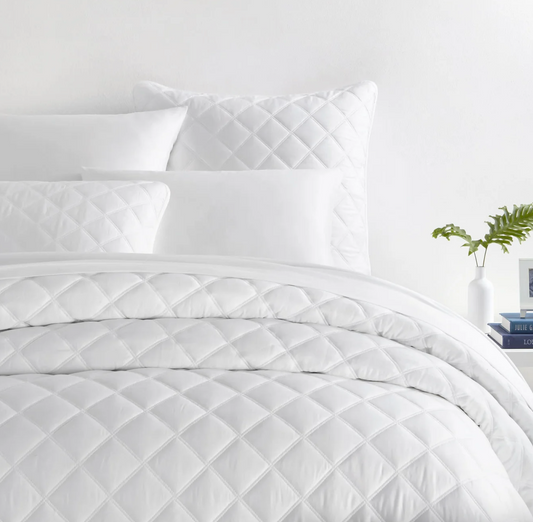 Quilted Silken Solid Coverlet