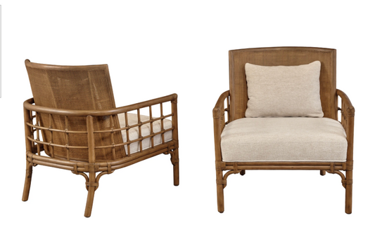 Pacifico Rattan Chair, Fruitwood