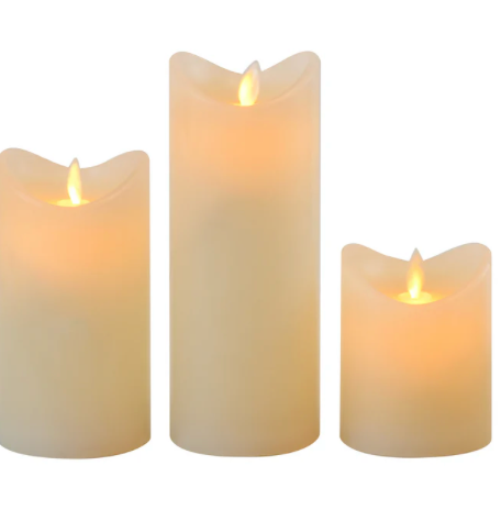 LED Flicker Ivory Candles