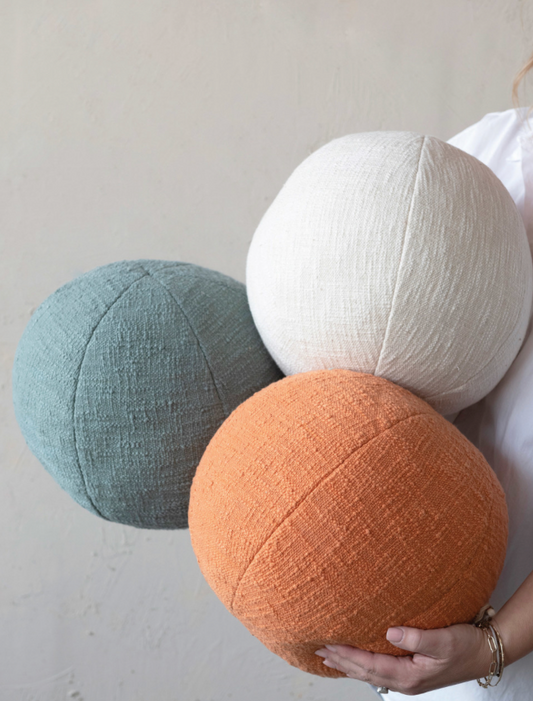 10" Cotton Slub Orb Pillow