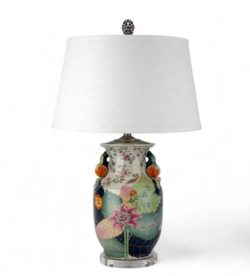 Tobacco Leaf Porcelain Lamp