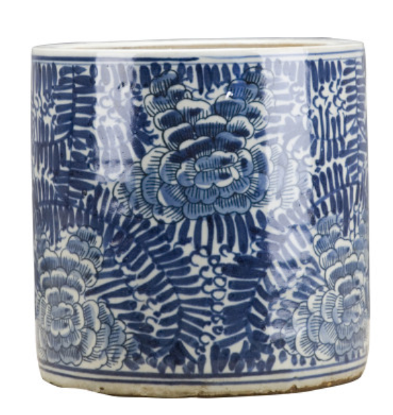 Classic Blue and White Round Bucket