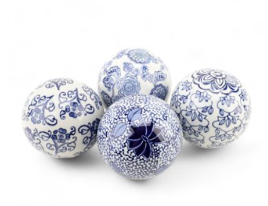 10CM Blue and White Ball