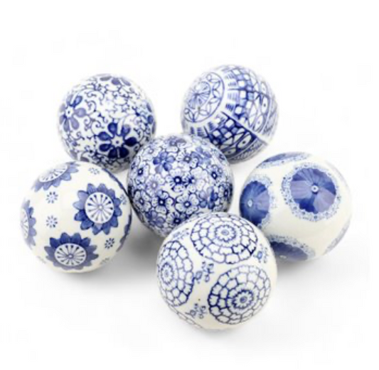 7CM Blue and White Ball