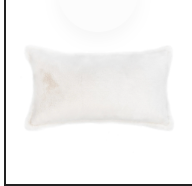 Taiga Faux Fur Lumbar -Ivory