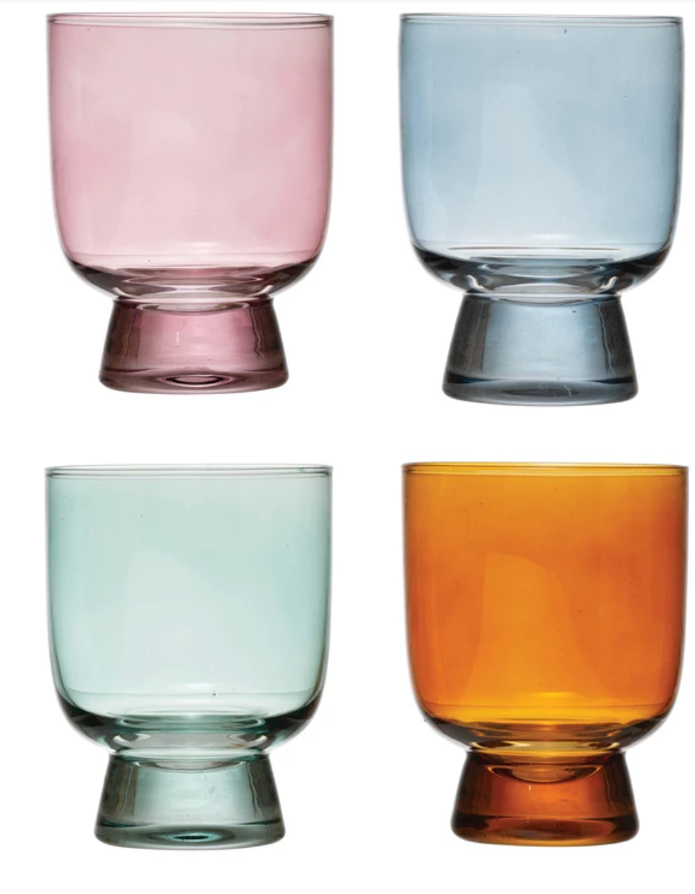 6 oz. Drinking Glass, 4 Colors
