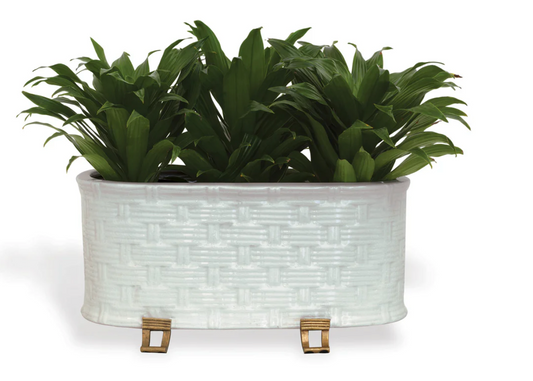 Sanibel Cream Oval Planter