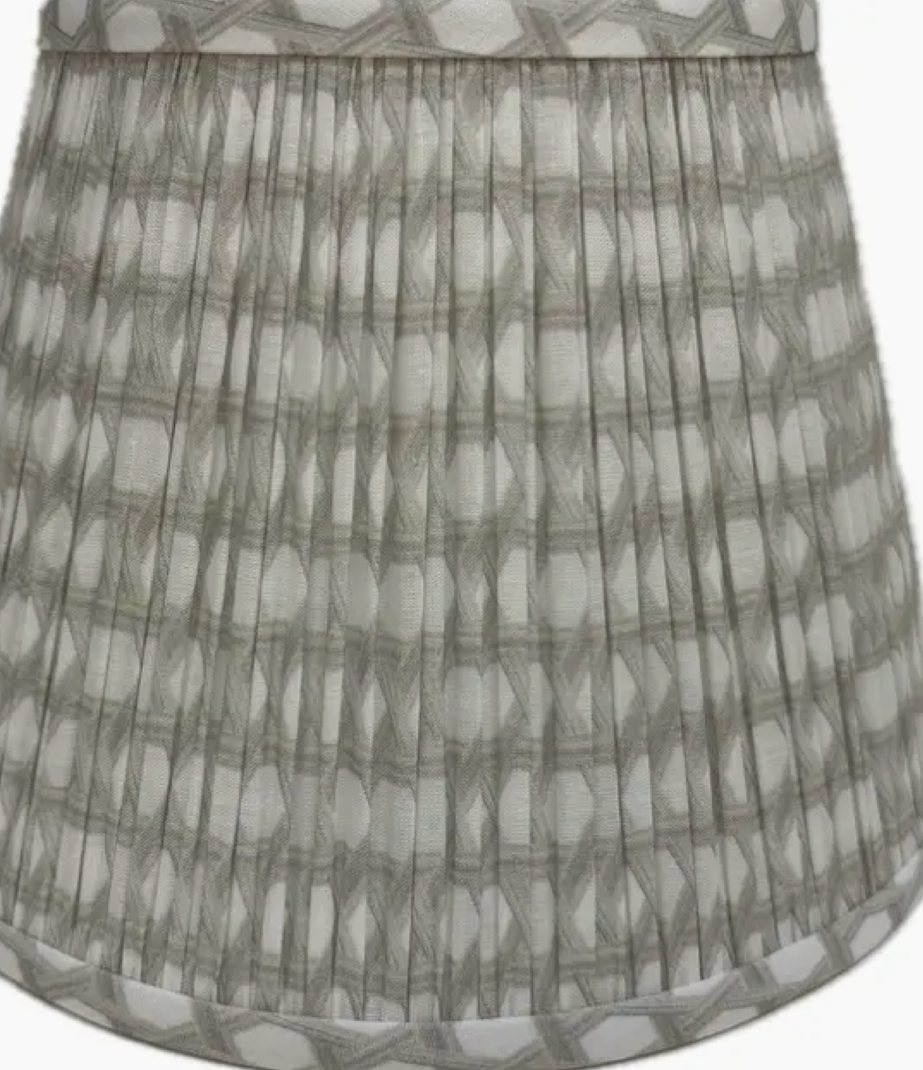 5" Shirred Pleated Cane Chandelier Shade-Dew (Shade Only)