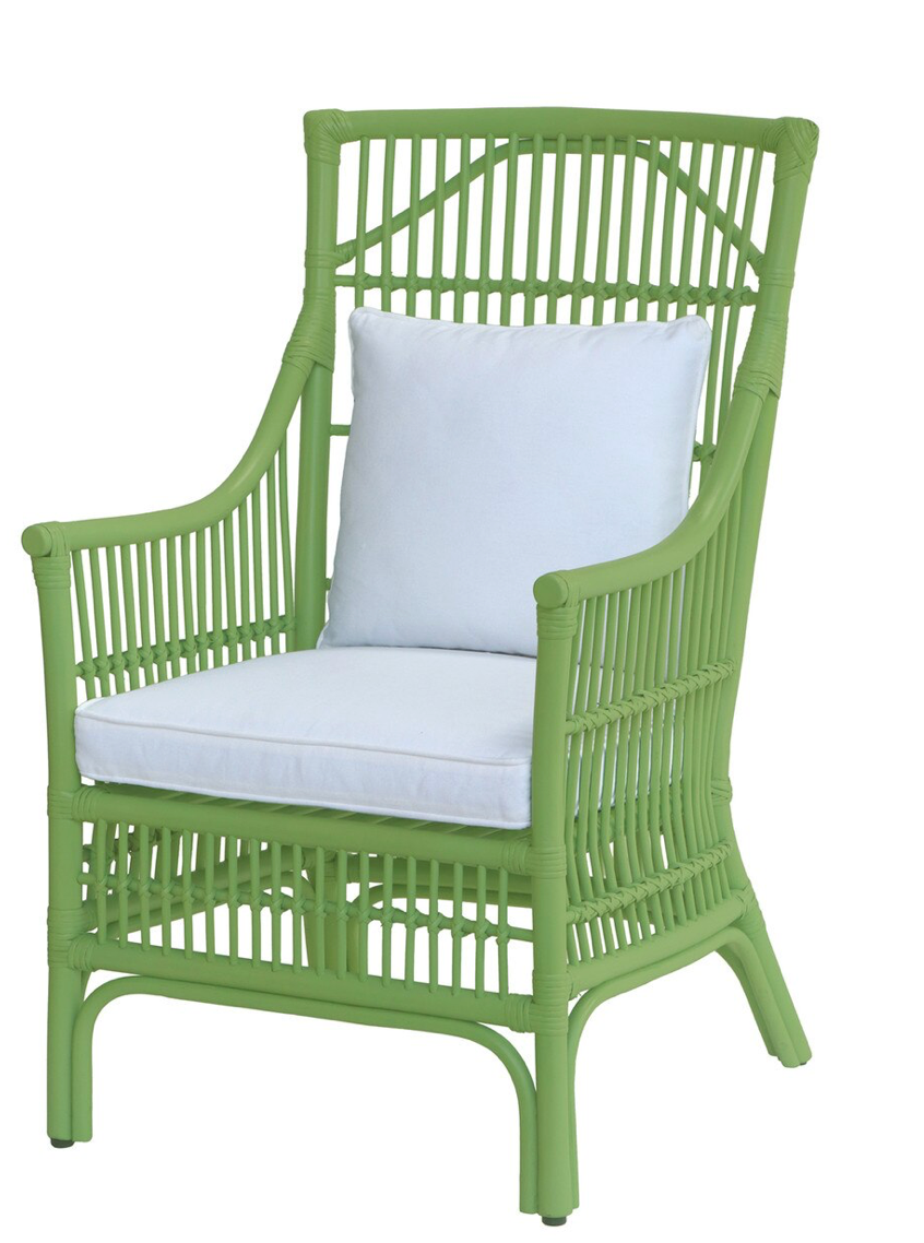 Winston II Rattan Arm Chair-Green