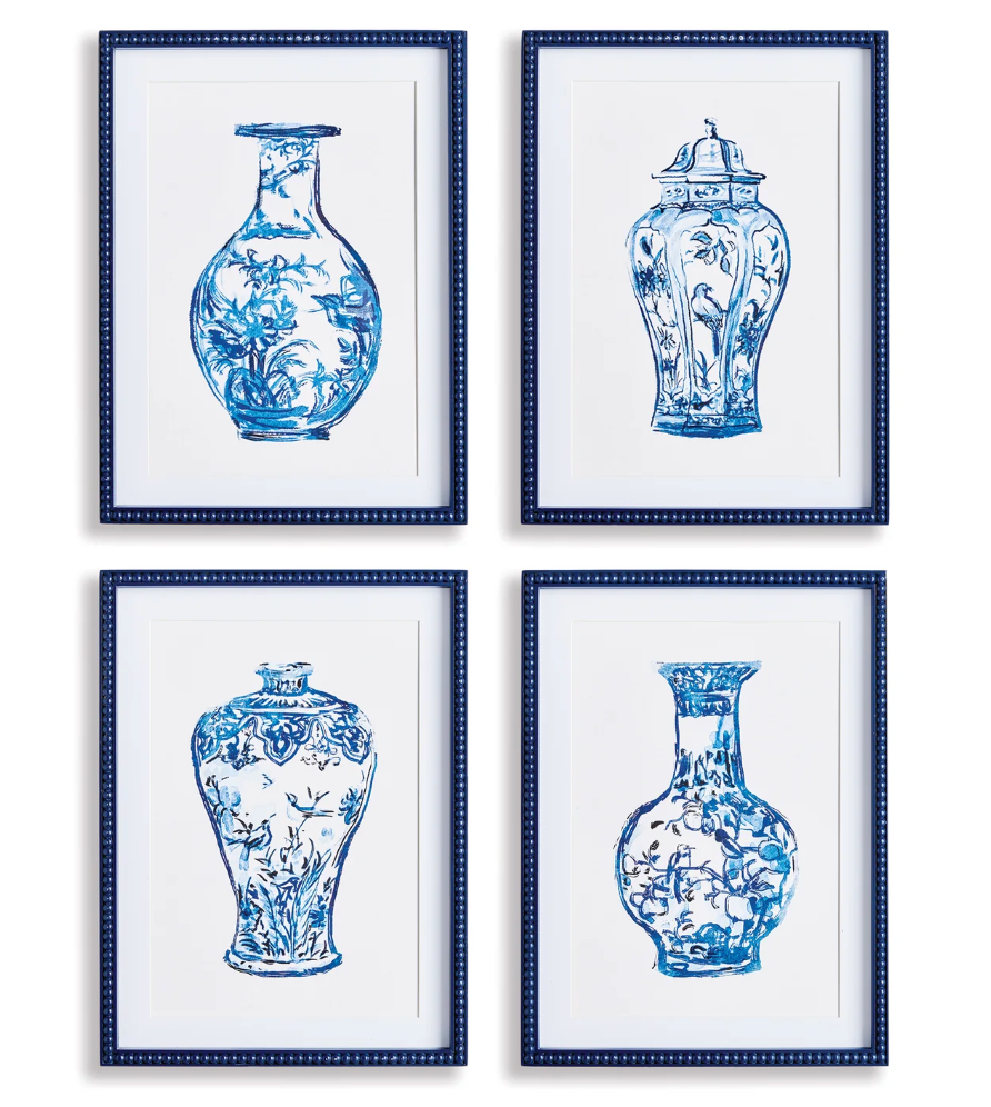 Ornamental Urns in Blue