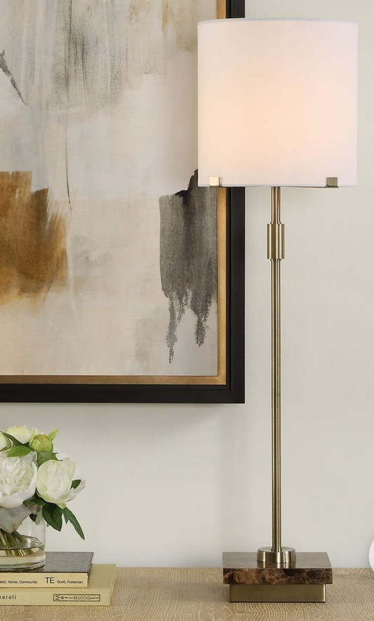 Coffee Marble Base Buffet Lamp