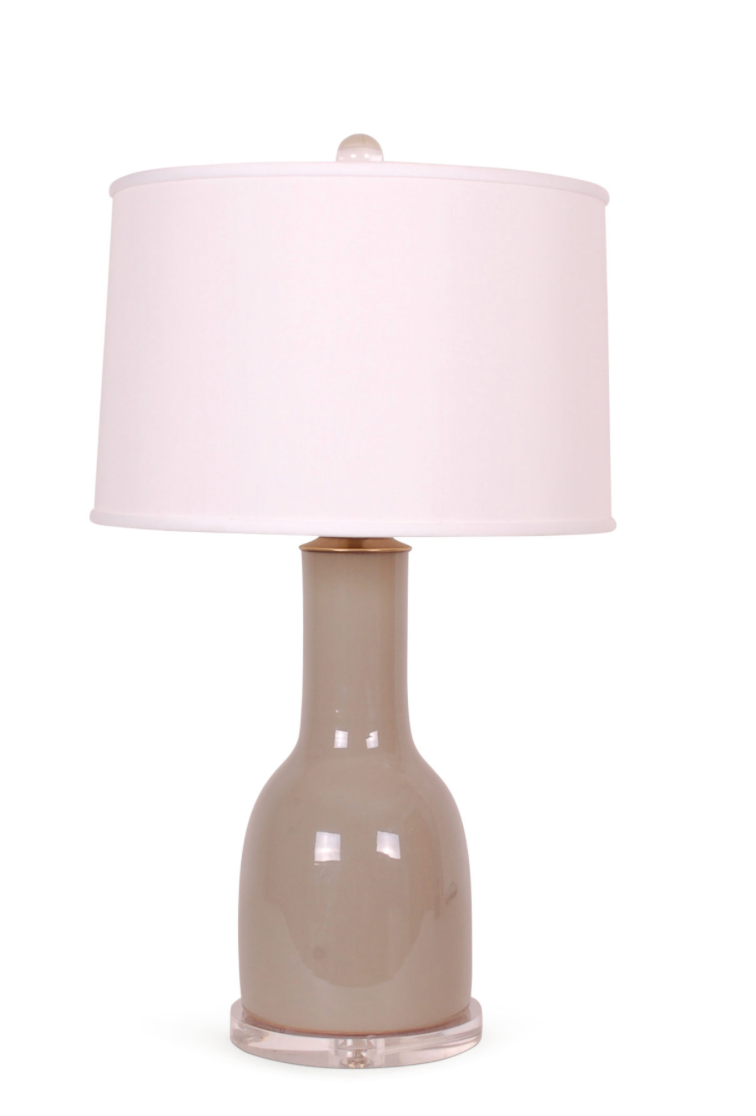 Tan Club Vase Lamp