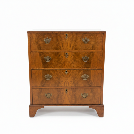 Walnut 4 Drawer Chest
