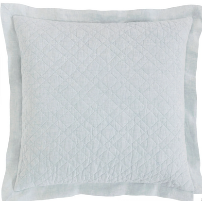 Washed Linen Quilt Euro Sham