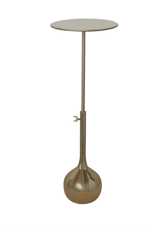 Enameled Aluminum Adjustable Table with Gold Electroplated