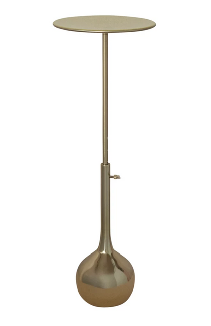 Enameled Aluminum Adjustable Table with Gold Electroplated