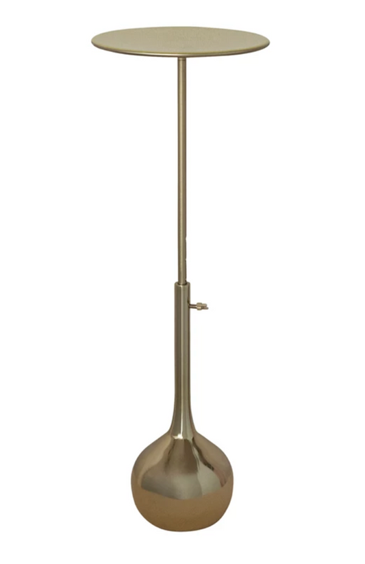 Enameled Aluminum Adjustable Table with Gold Electroplated