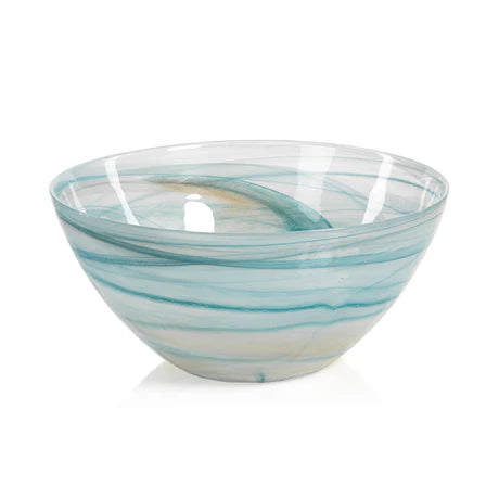 Lagoon Alabaster Glass Bowl