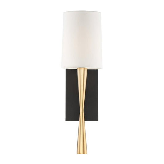 TRENTON SCONCE IN BRASS AND BLACK