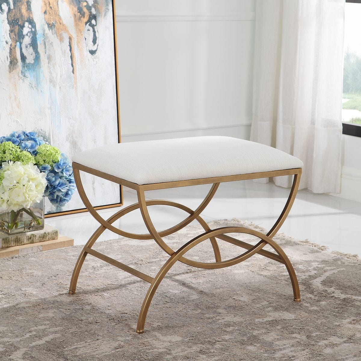 Gold Arched Stool