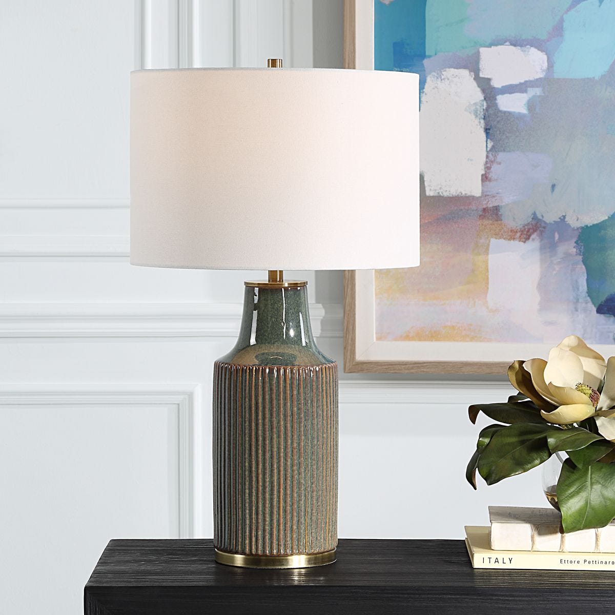 Green/Terracotta Table Lamp