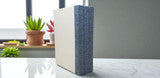 Weave Inky Blue/ Off White Large Book