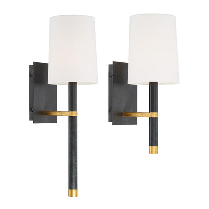 Weston Black + Antique Gold Sconce