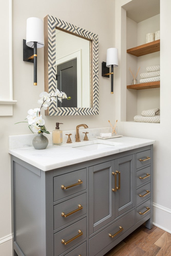 Weston Black + Antique Gold Sconce