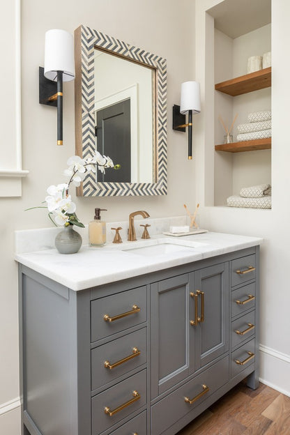 Weston Black + Antique Gold Sconce