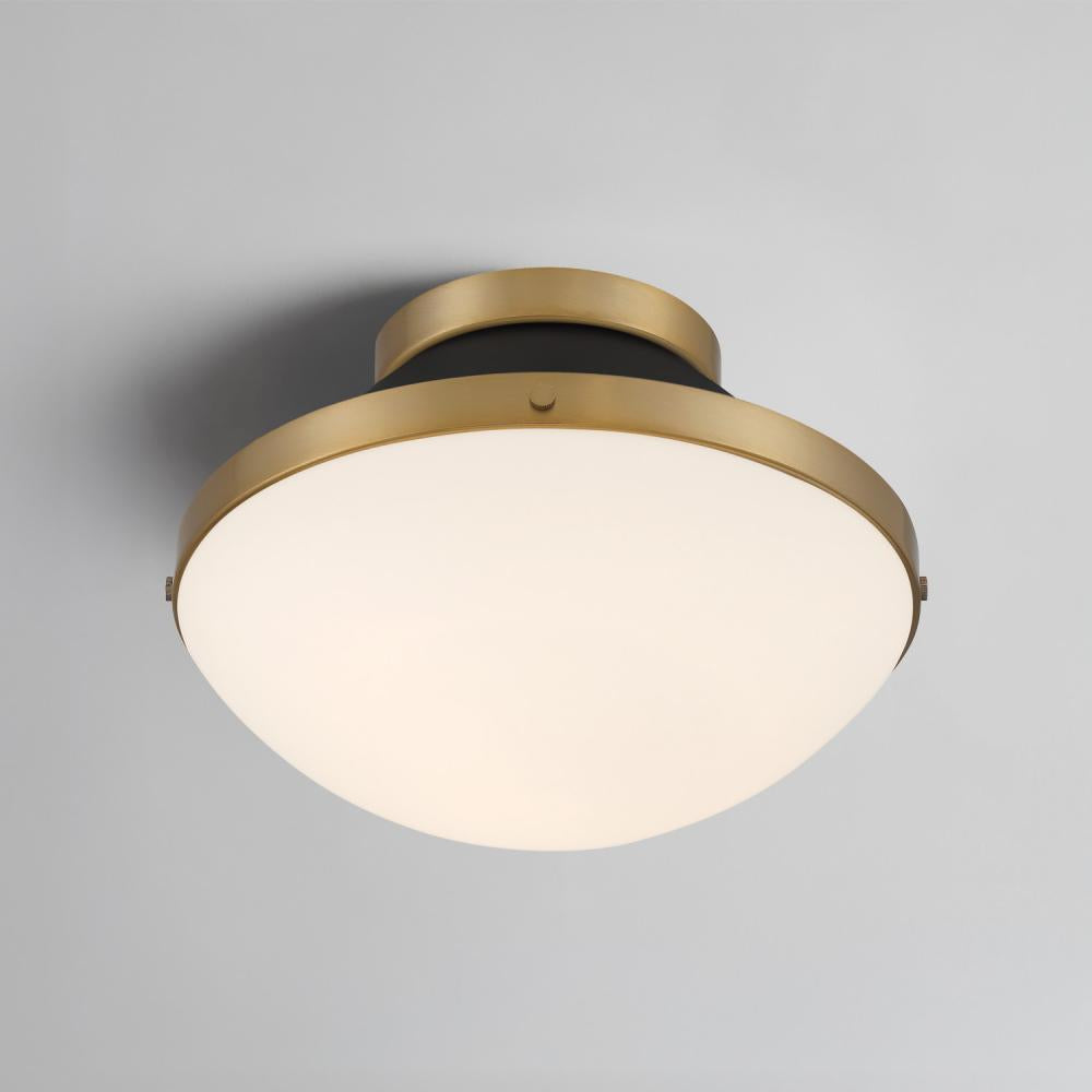 Xander 12.25'' Vibrant Gold + Matte Black Flush Mount