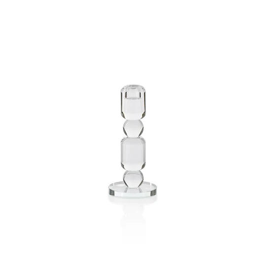 Louisa Crystal Glass Taper Holder
