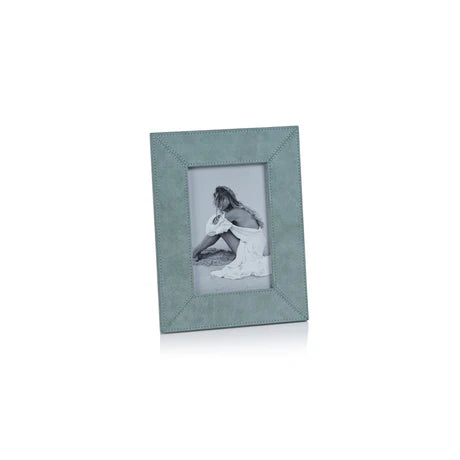 Suede Lux Photo Frame - Côte d'Azur Blue