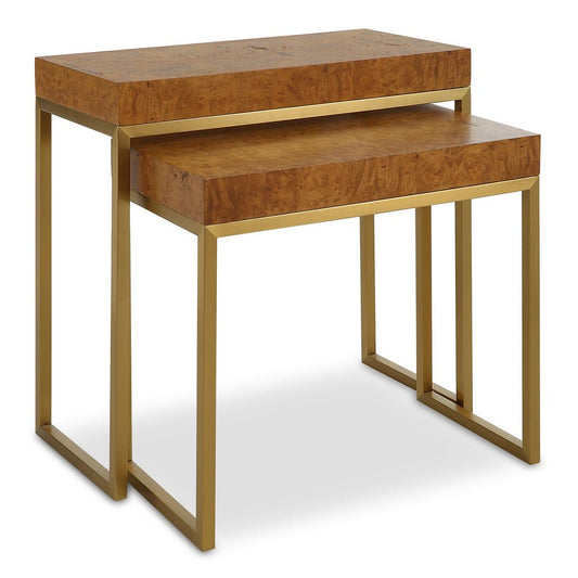 Burl-Esque Nesting Tables S/2