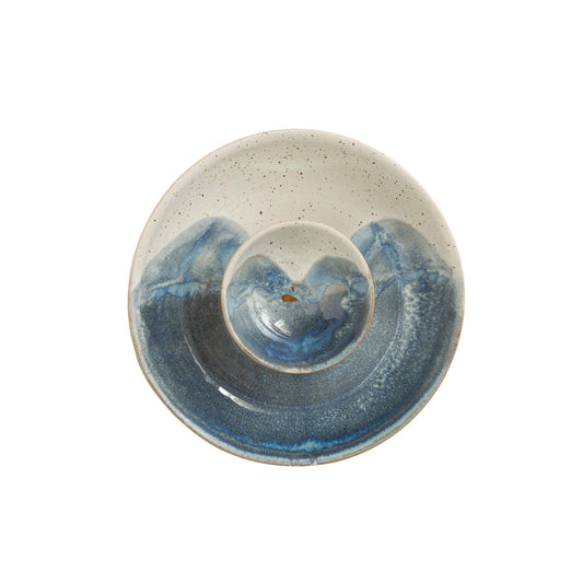 Stoneware Chip & Dip - Reactive Glaze