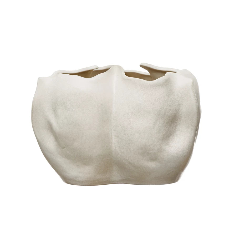 Organic Shaped Planter-white