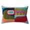 Cotton Velvet Lumbar Pillow w Embroidery