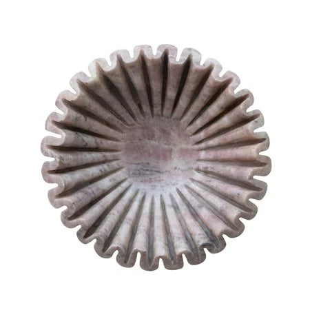 Marble Fluted Dish-Pink