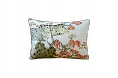 Asian Scenic Robins Egg 22x22 Pillow