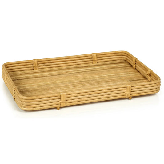 Avalon Rattan Serving Tray-Natural