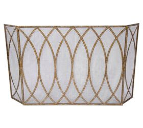 Claire Champagne Gold Fireplace Screen
