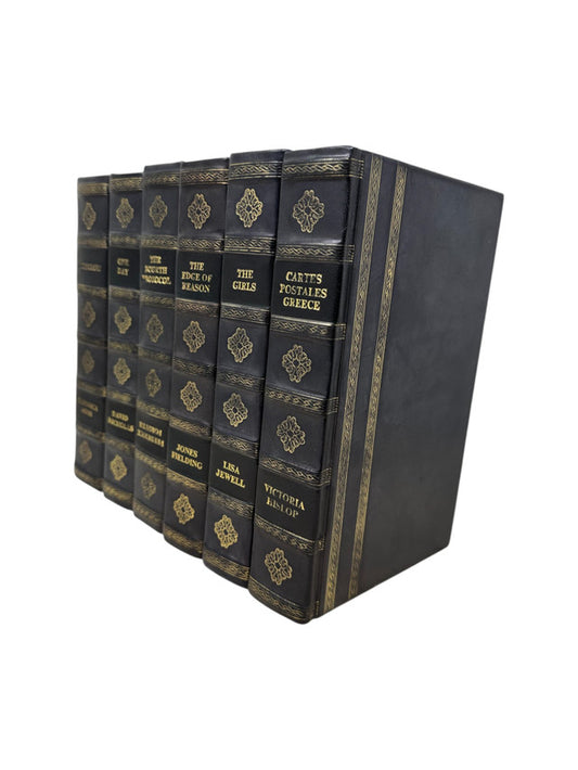 English Fine Leatherbound Charcoal Books