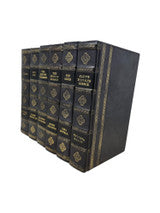 Slate Gray Fine English Leather Bound Book