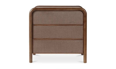 Rye 3 Drawer Nightstand-Warm Brown