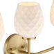 Dita 3 Light 23 inch Brushed Gold Vanity Light Wall Light